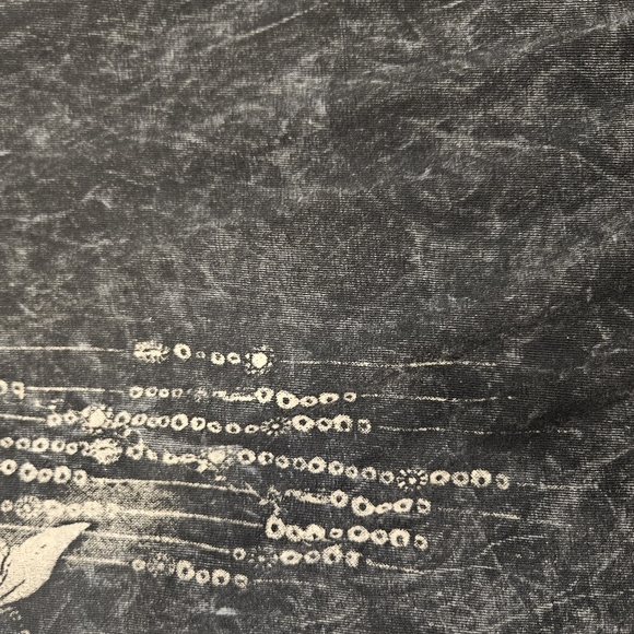 LIPSTICK SZ L Biker Punk Goth V-Neck Long Sleeve Cross Wings Embellished Shirt - Picture 9 of 10